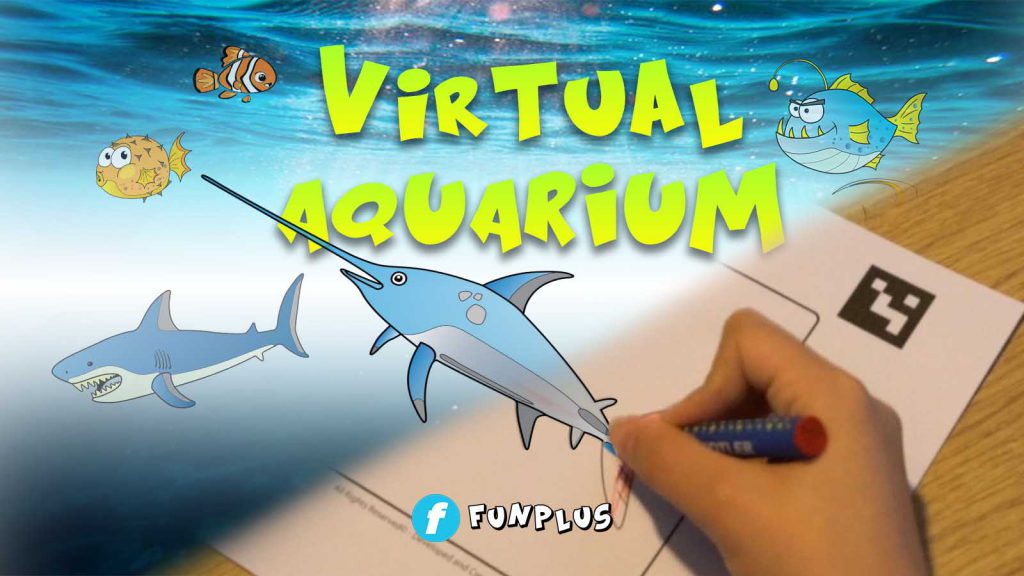 virtual aquarium ระบายสี สัตว์น้ำ ว่ายน้ำ